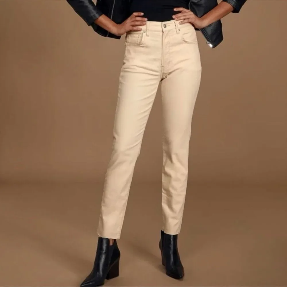 Free People x We the Free, Pearl Velvet Skinny Pants, Raw Ankle Cut, Women’s 27